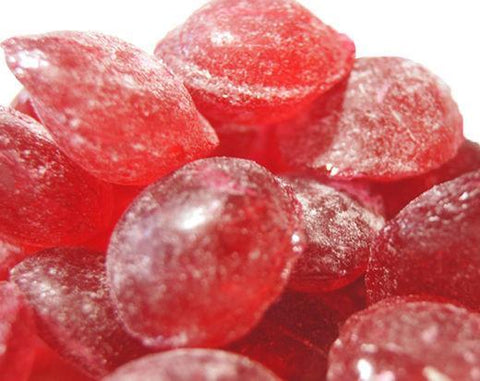 Raspberry Drops rock candy