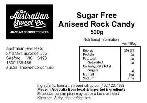 Aniseed Sugarfree rock candy