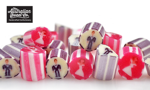 Bride & Groom luxe rock candy