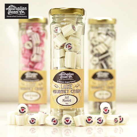 Just Married luxe rock candy