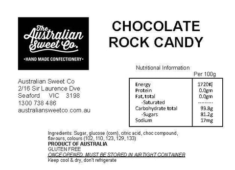Choc Mint rock candy