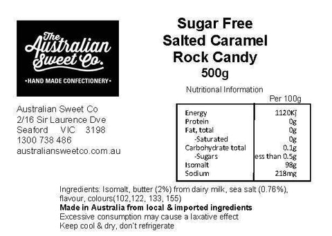 Salted Caramel Sugarfree rock candy