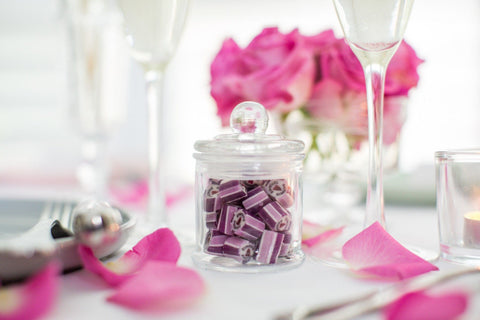 Mr and Mrs luxe rock candy