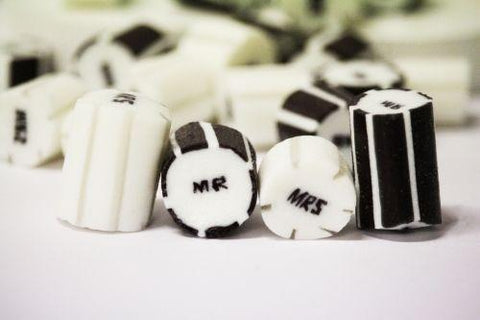 Mr and Mrs luxe rock candy