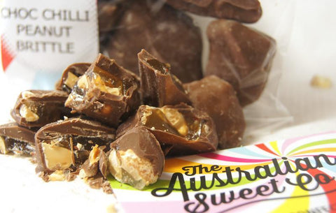 Chocolate Chilli Peanut Brittle