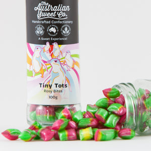Tiny Tots Rosy Bites rock candy