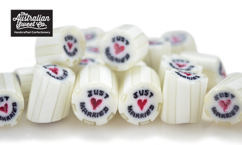 Just Married luxe rock candy